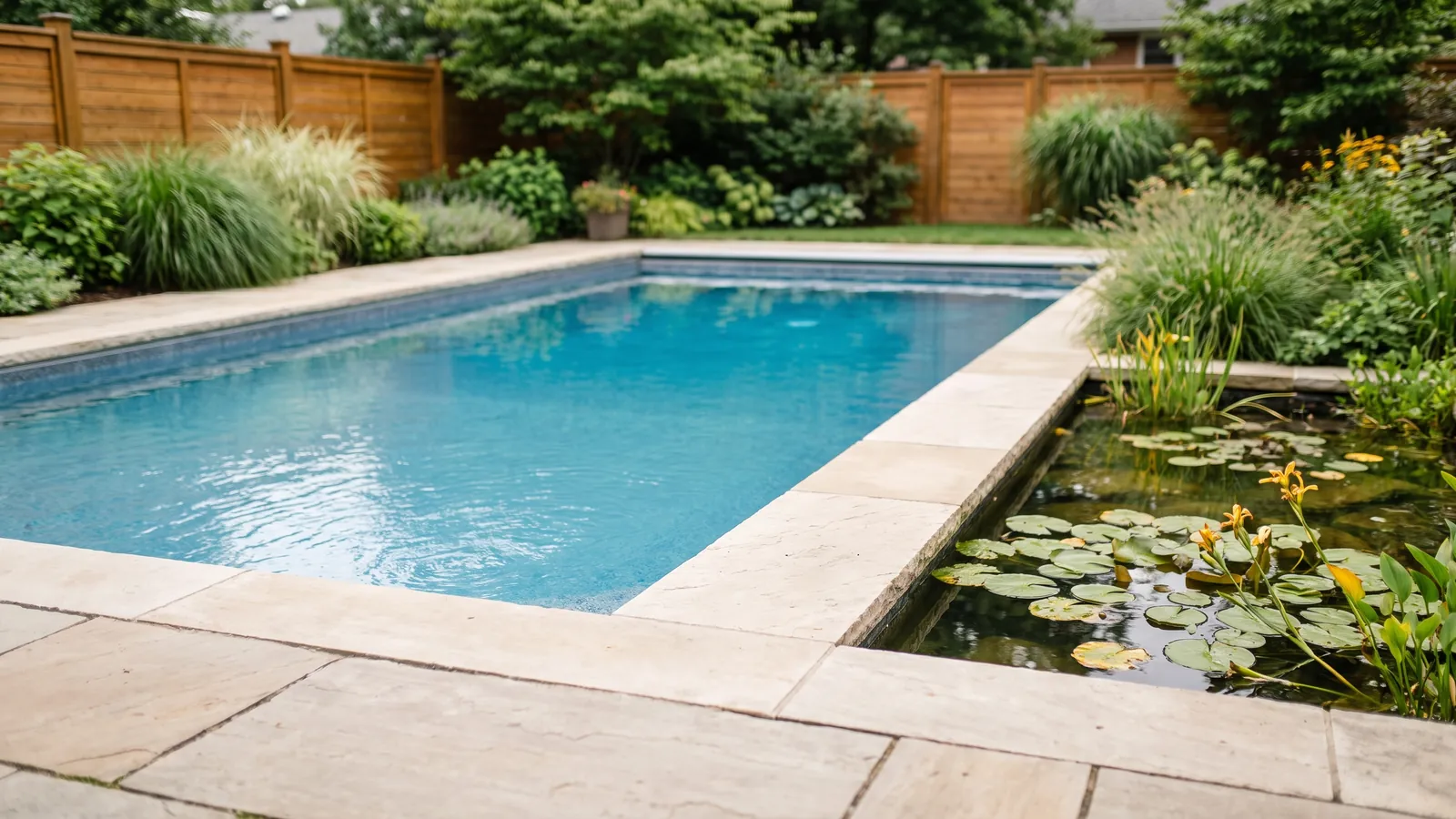 Pool and pond volume calculators: backyard swimming pool and garden pond