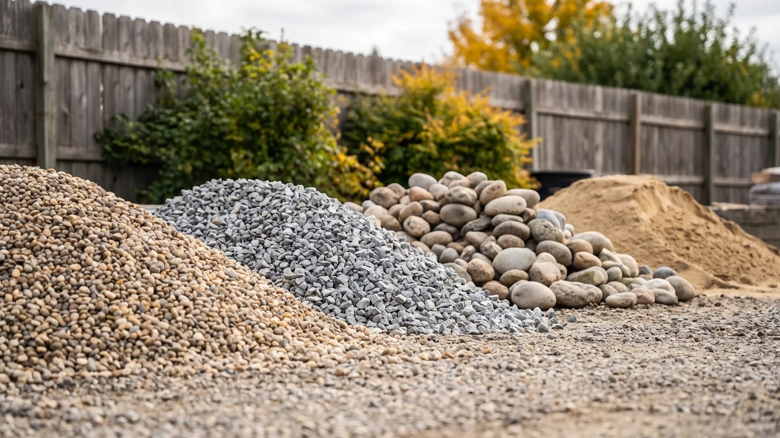 Gravel, stone and sand Gravel, stone and sand calculators: piles of pea gravel, crushed stone, river rock and sand