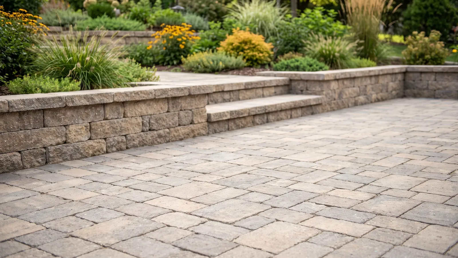 Patios, pavers and walls Patio, paver and retaining wall calculators: paver patio with a block wall